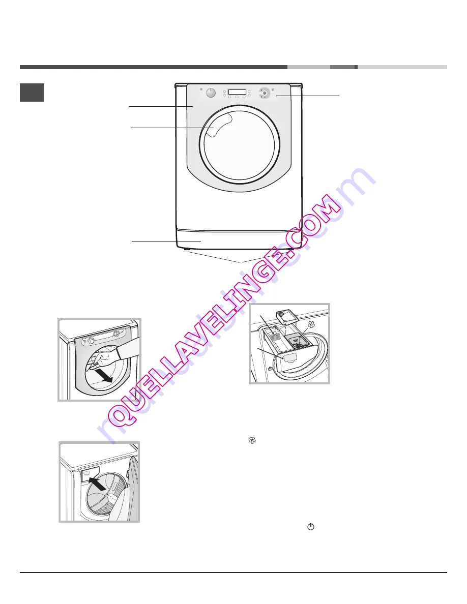 Hotpoint AQUALTIS AQ93F 69 Instructions For Installation And Use Manual Download Page 40