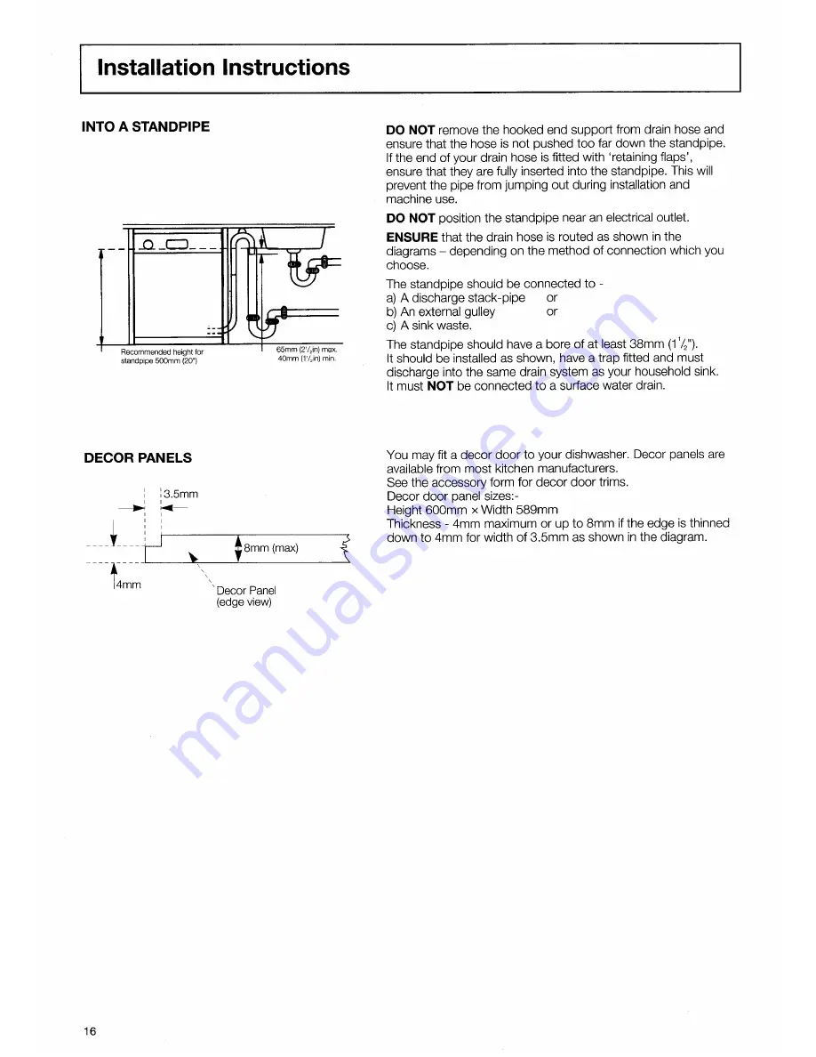 Hotpoint DF51 Скачать руководство пользователя страница 16