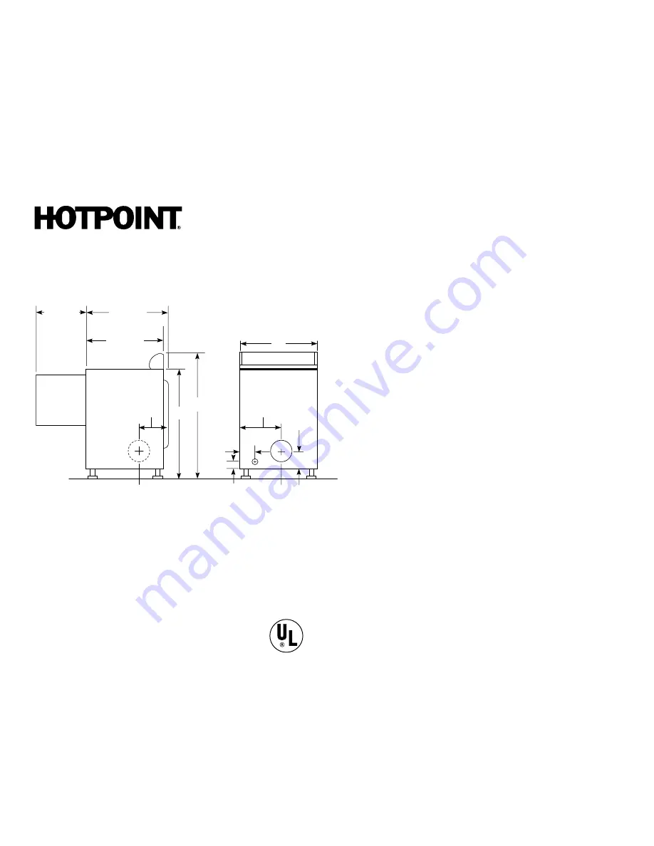 Hotpoint HTDX100EDWW Specification Sheet Download Page 1