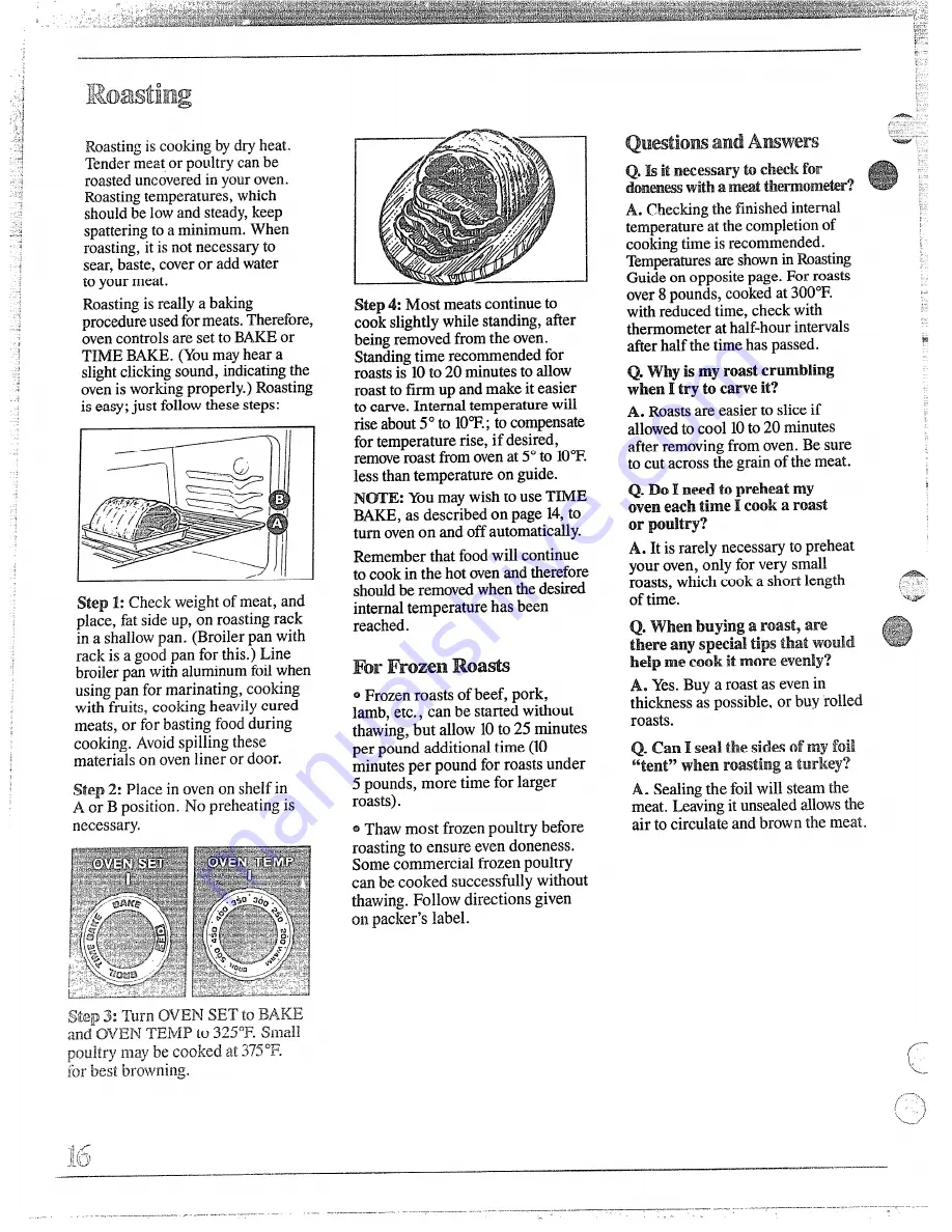 Hotpoint RB632GN Use And Care Manual Download Page 16