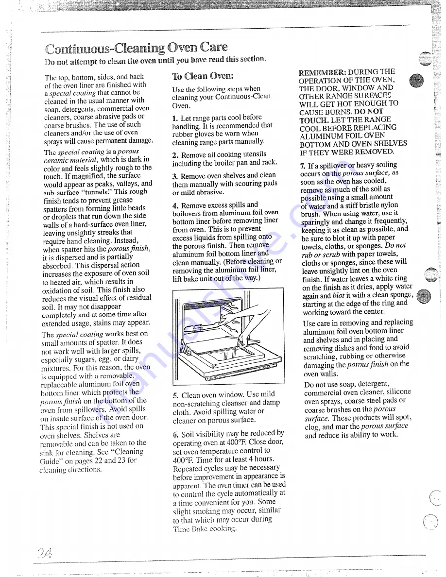 Hotpoint RB632GN Use And Care Manual Download Page 24