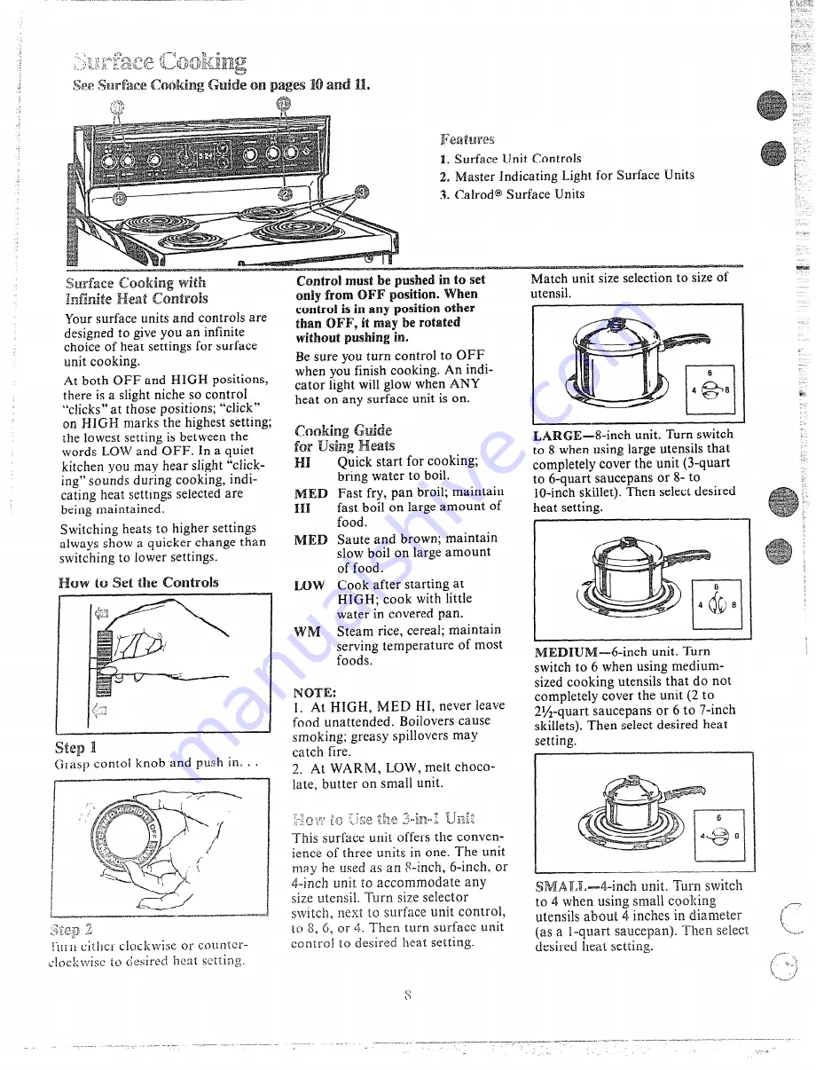 Hotpoint RB747GJ Use And Care Manual Download Page 8