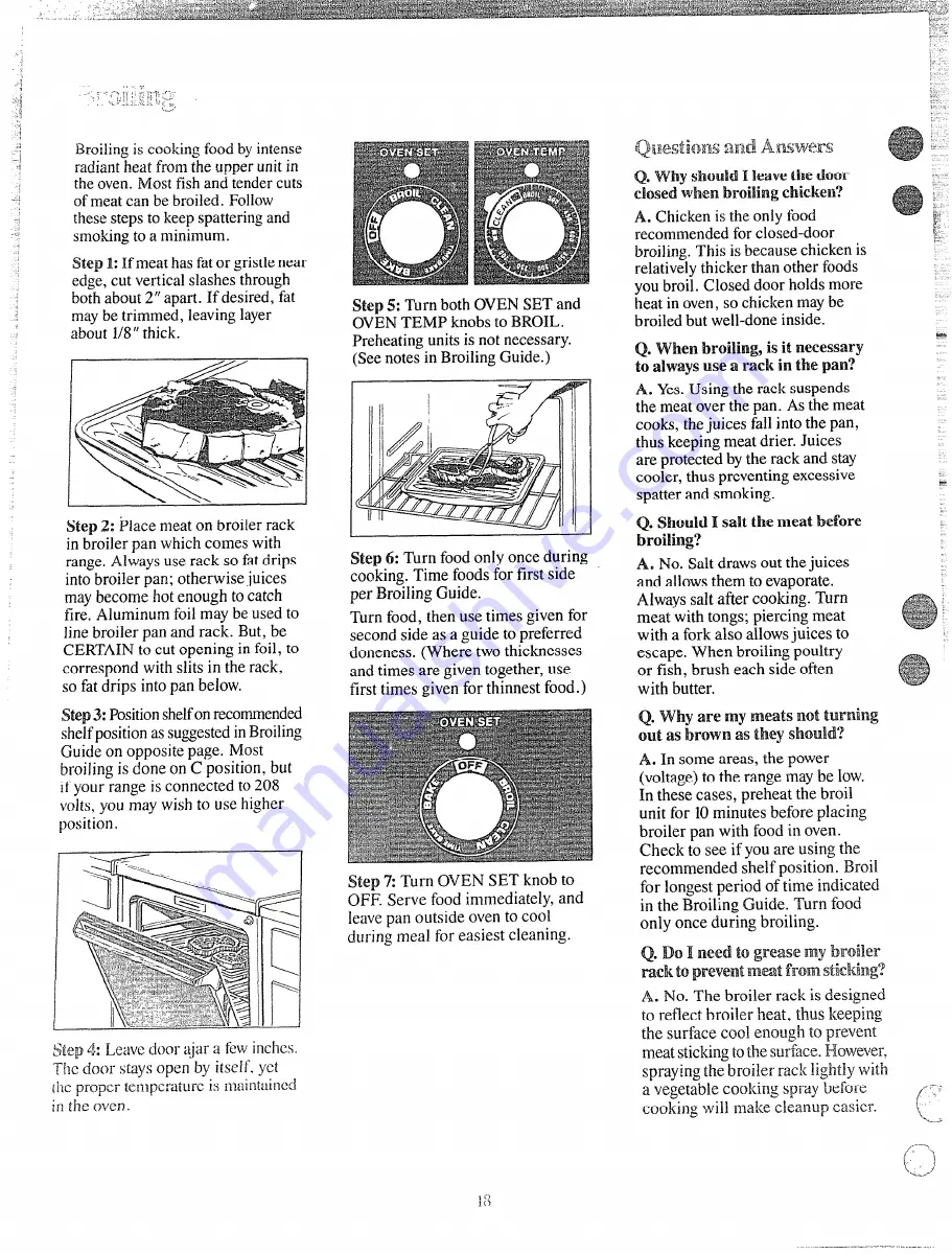 Hotpoint RB747GJ Use And Care Manual Download Page 18