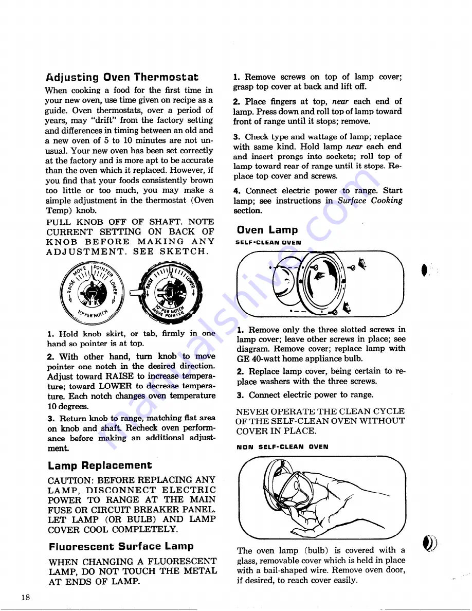 Hotpoint RB747N Use And Care Manual Download Page 18