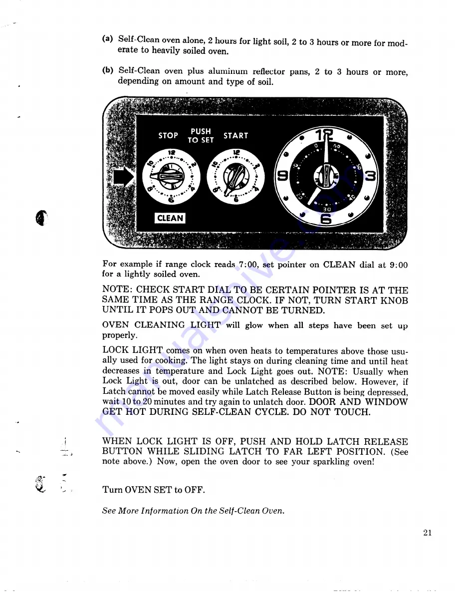 Hotpoint RB747N Use And Care Manual Download Page 21