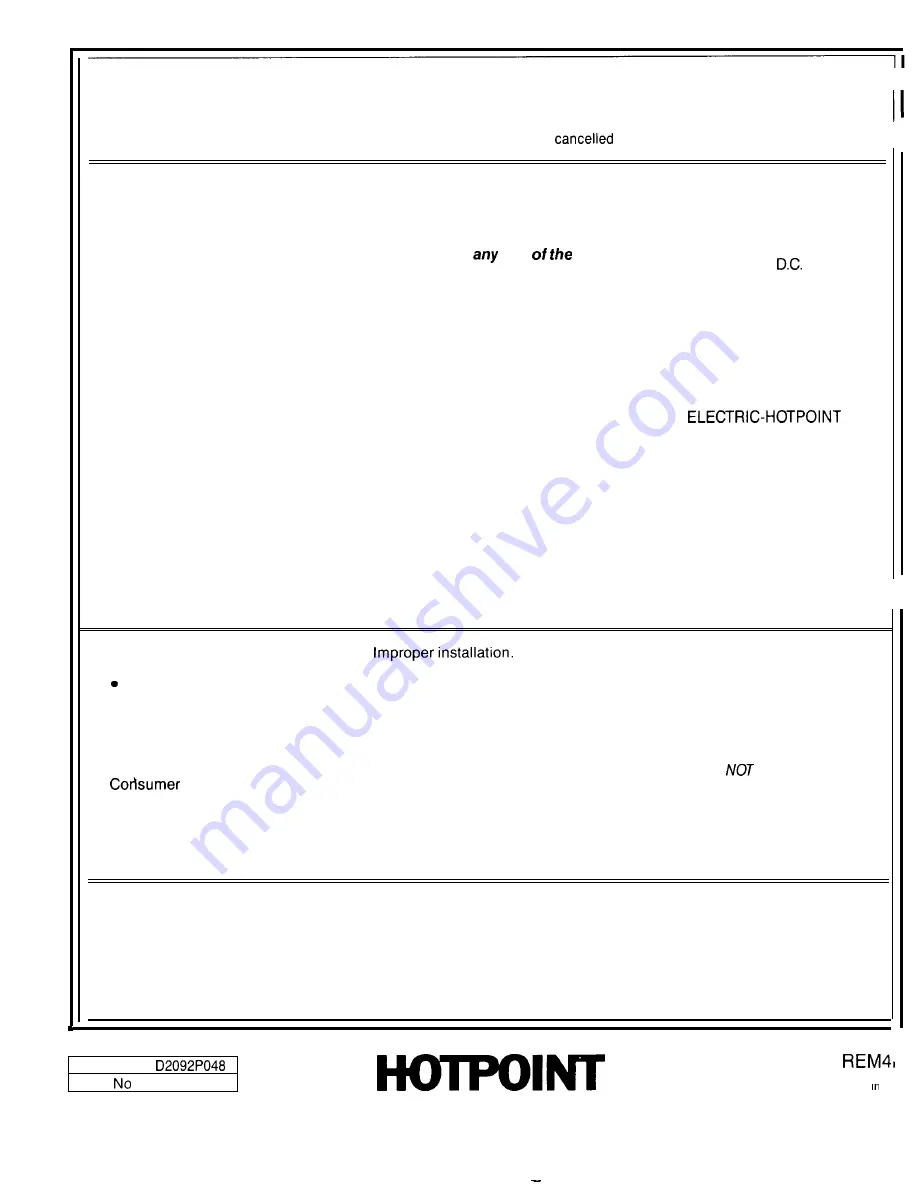 Hotpoint REM4H Use And Care Manual Download Page 32