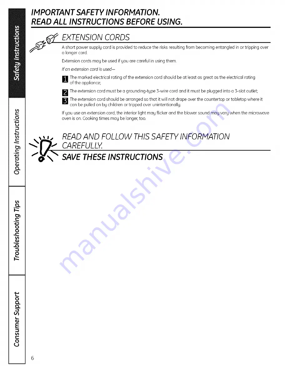 Hotpoint RES0730 Owner'S Manual Download Page 6