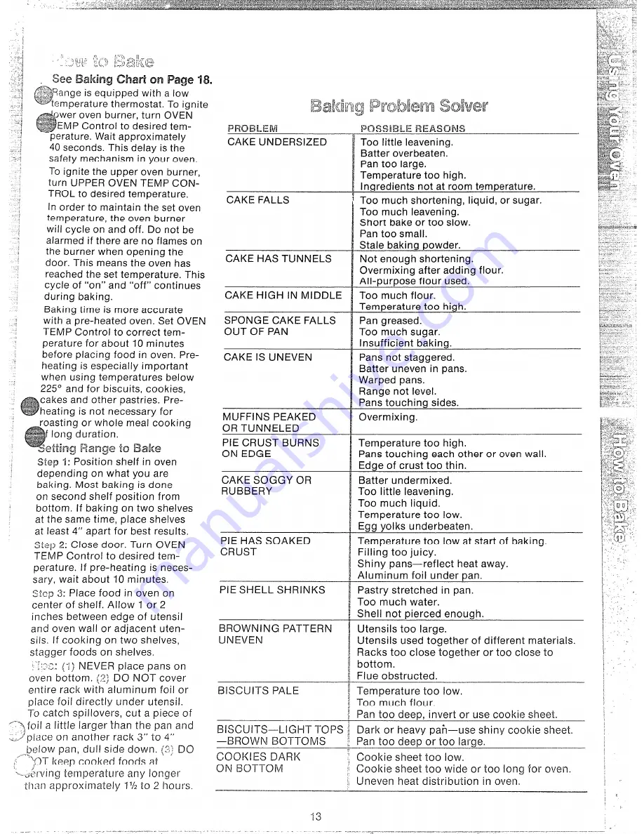 Hotpoint RGA512 Use And Care Manual Download Page 13