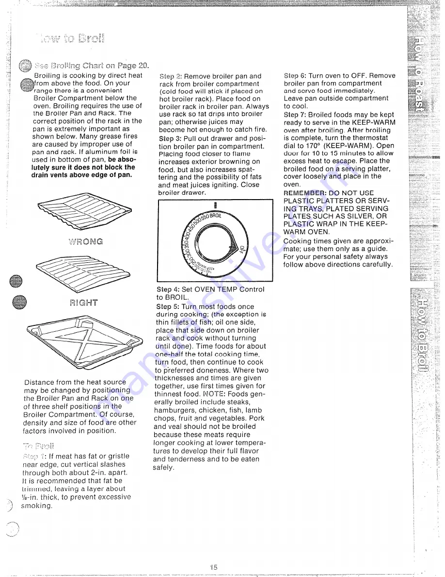 Hotpoint RGA512 Use And Care Manual Download Page 15