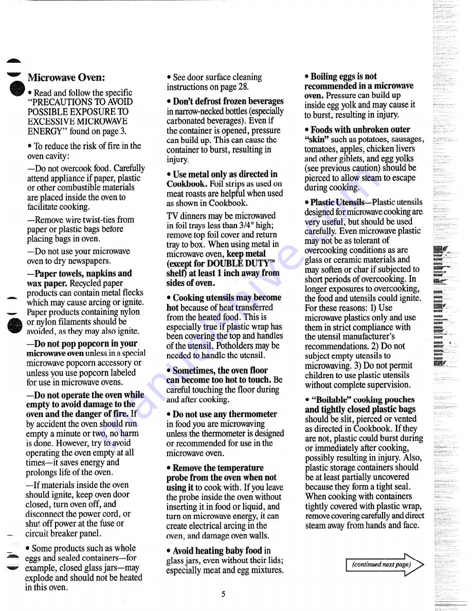 Hotpoint RH961GJ Use And Care Manual Download Page 5