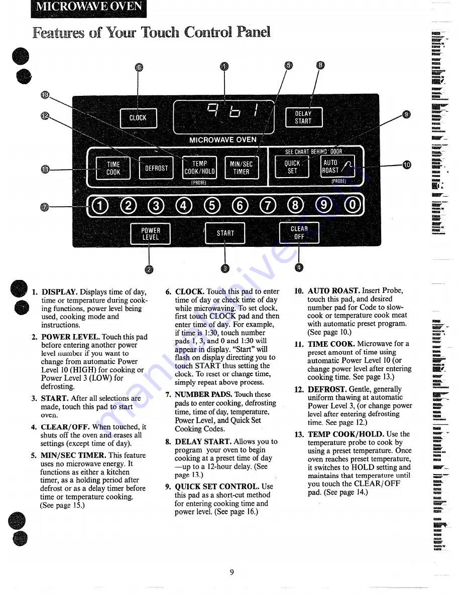 Hotpoint RH961GJ Use And Care Manual Download Page 9