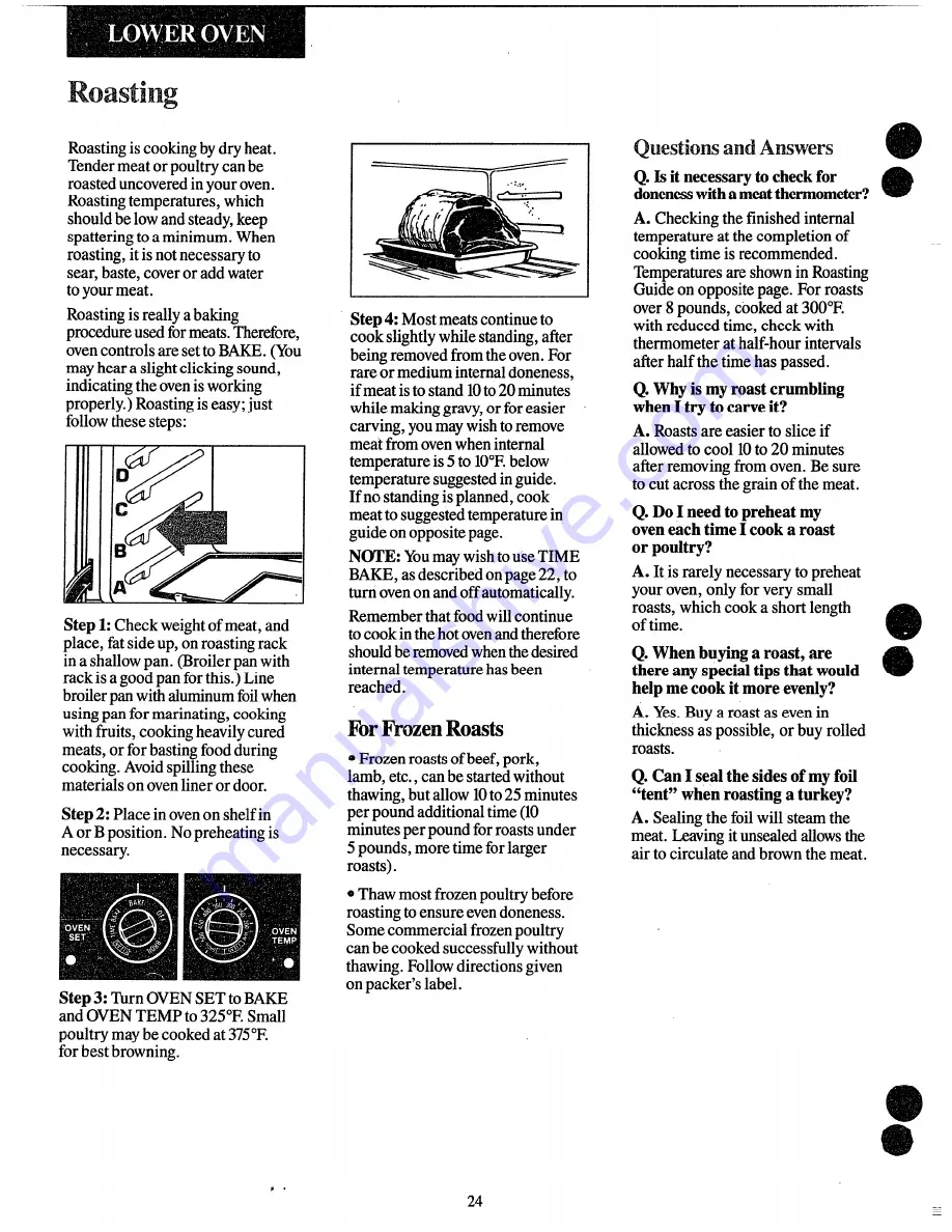 Hotpoint RH961GJ Use And Care Manual Download Page 24