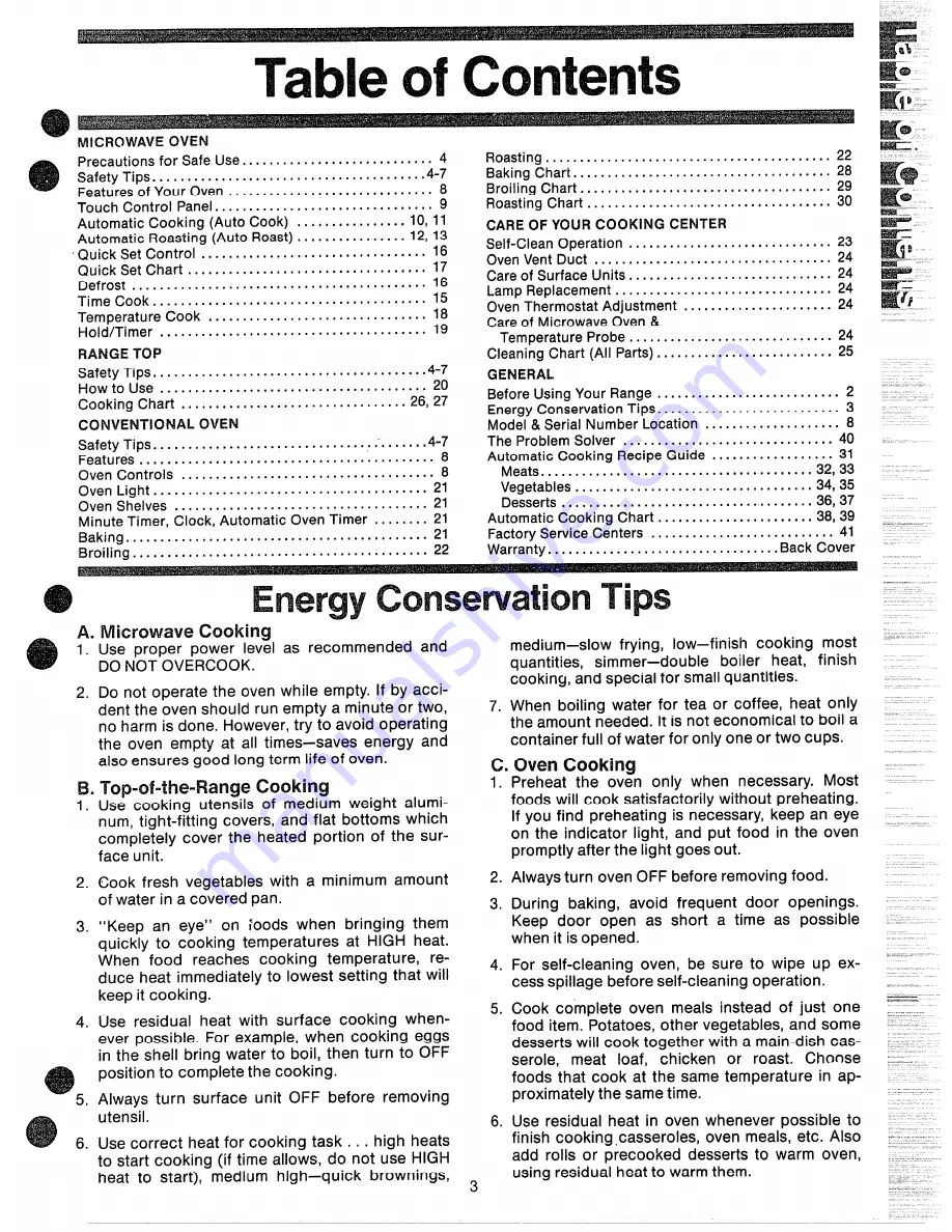 Hotpoint RH967 Use And Care Book Manual Download Page 3