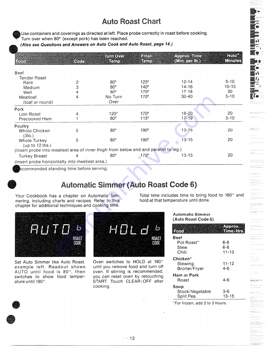 Hotpoint RH967 Use And Care Book Manual Download Page 13