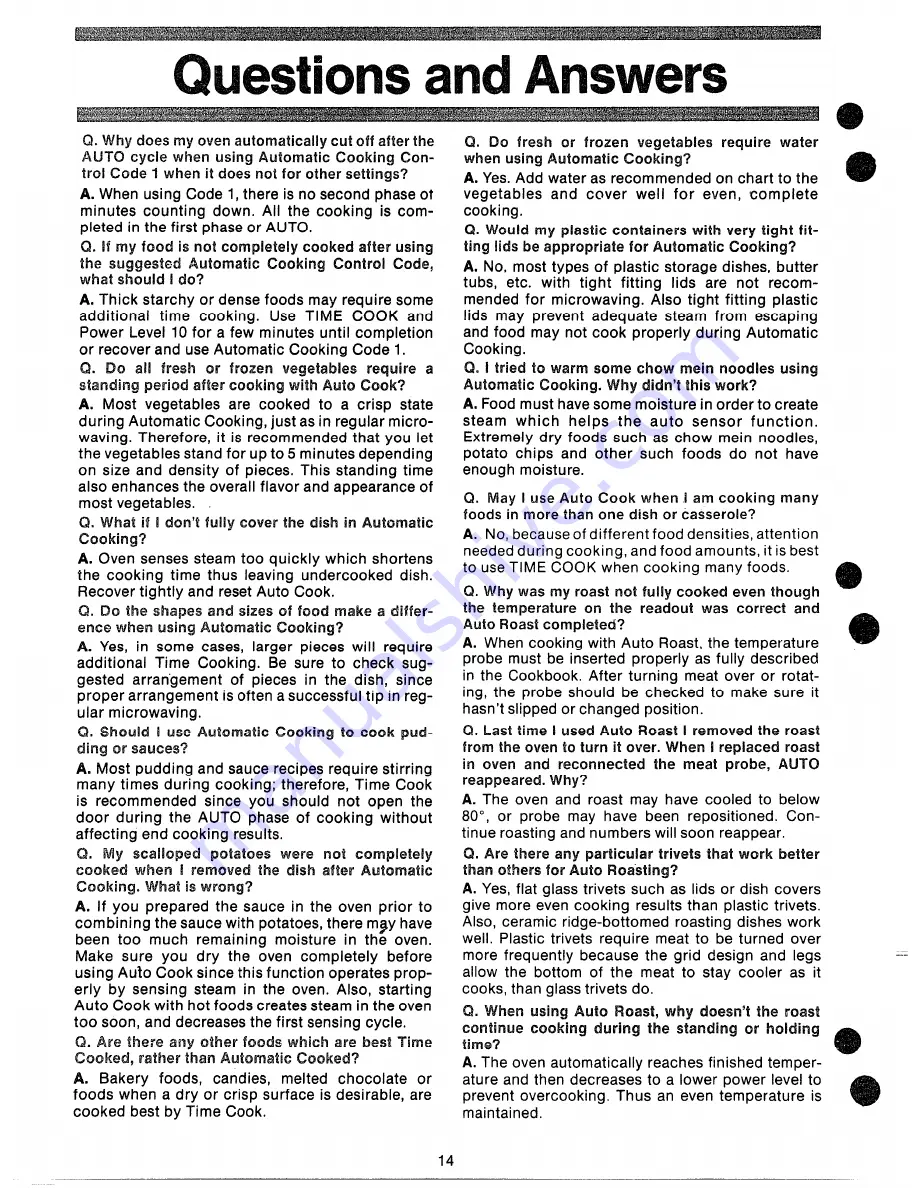 Hotpoint RH967 Use And Care Book Manual Download Page 14