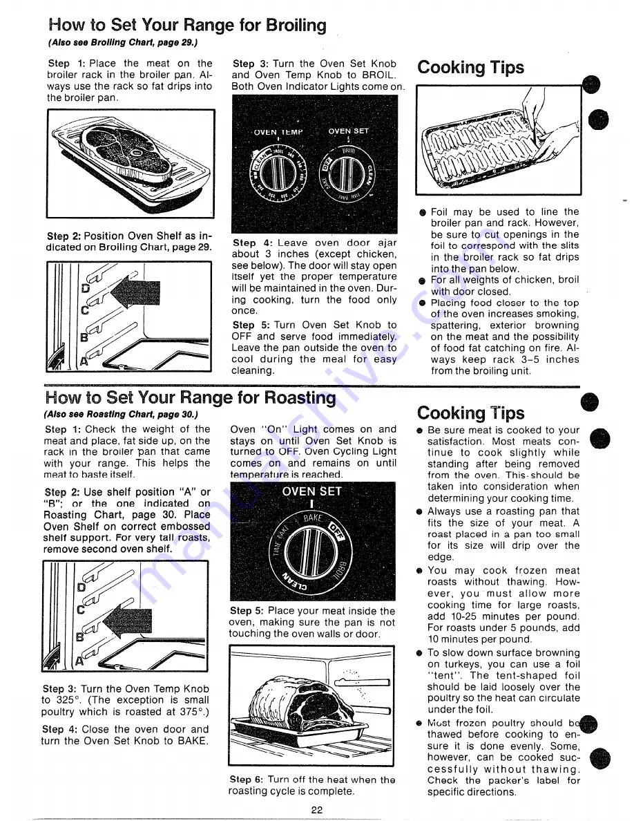 Hotpoint RH967 Use And Care Book Manual Download Page 22