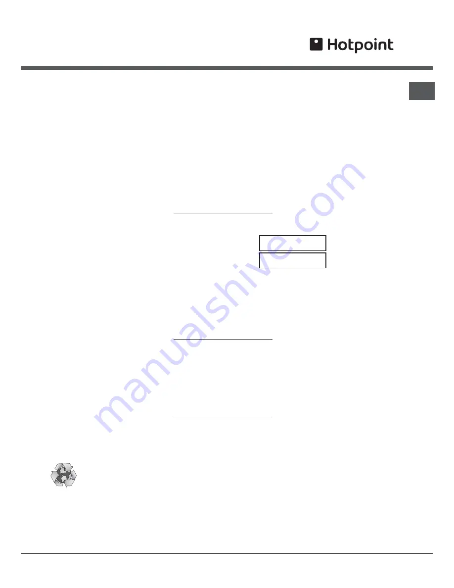 Hotpoint SE1032X Operating Instructions Manual Download Page 13