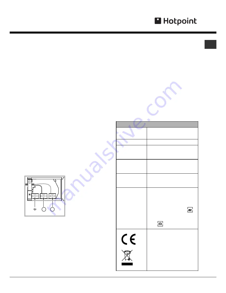 Hotpoint SE61X Operating Instructions Manual Download Page 3