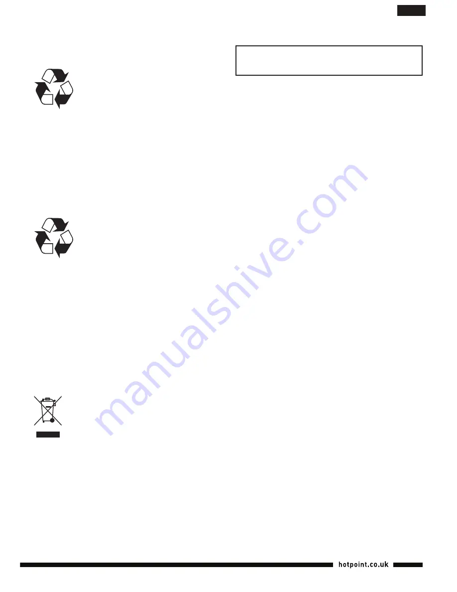 Hotpoint SJ 15 UK Operating Instructions Manual Download Page 11