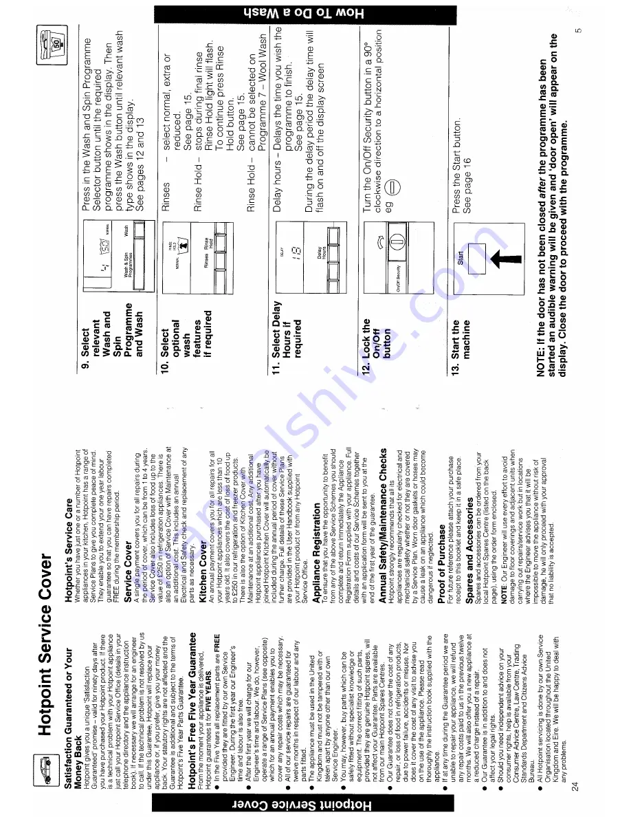 Hotpoint WM33 User Handbook Manual Download Page 5