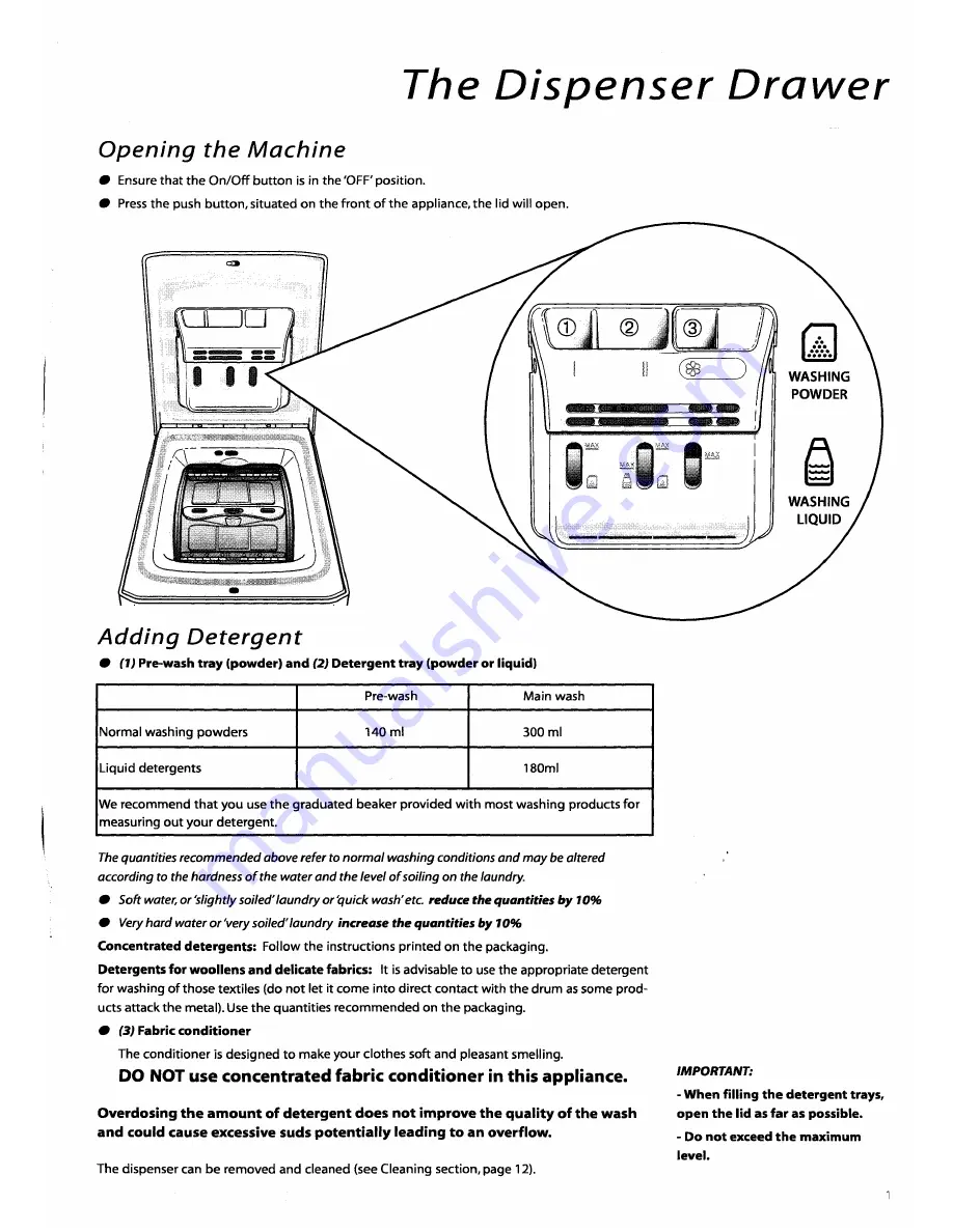 Hotpoint WMTL79 Instruction Manual Download Page 11