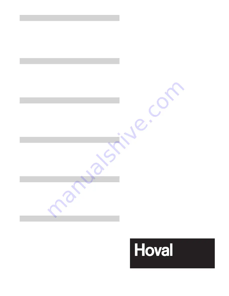 Hoval TopGas comfort 10 Operating Instructions Manual Download Page 20