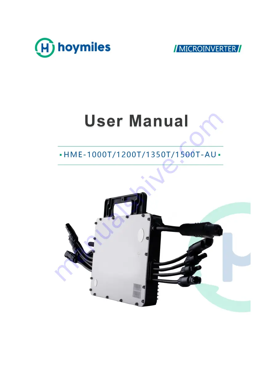 Hoymiles HME-1000T-AU User Manual Download Page 1