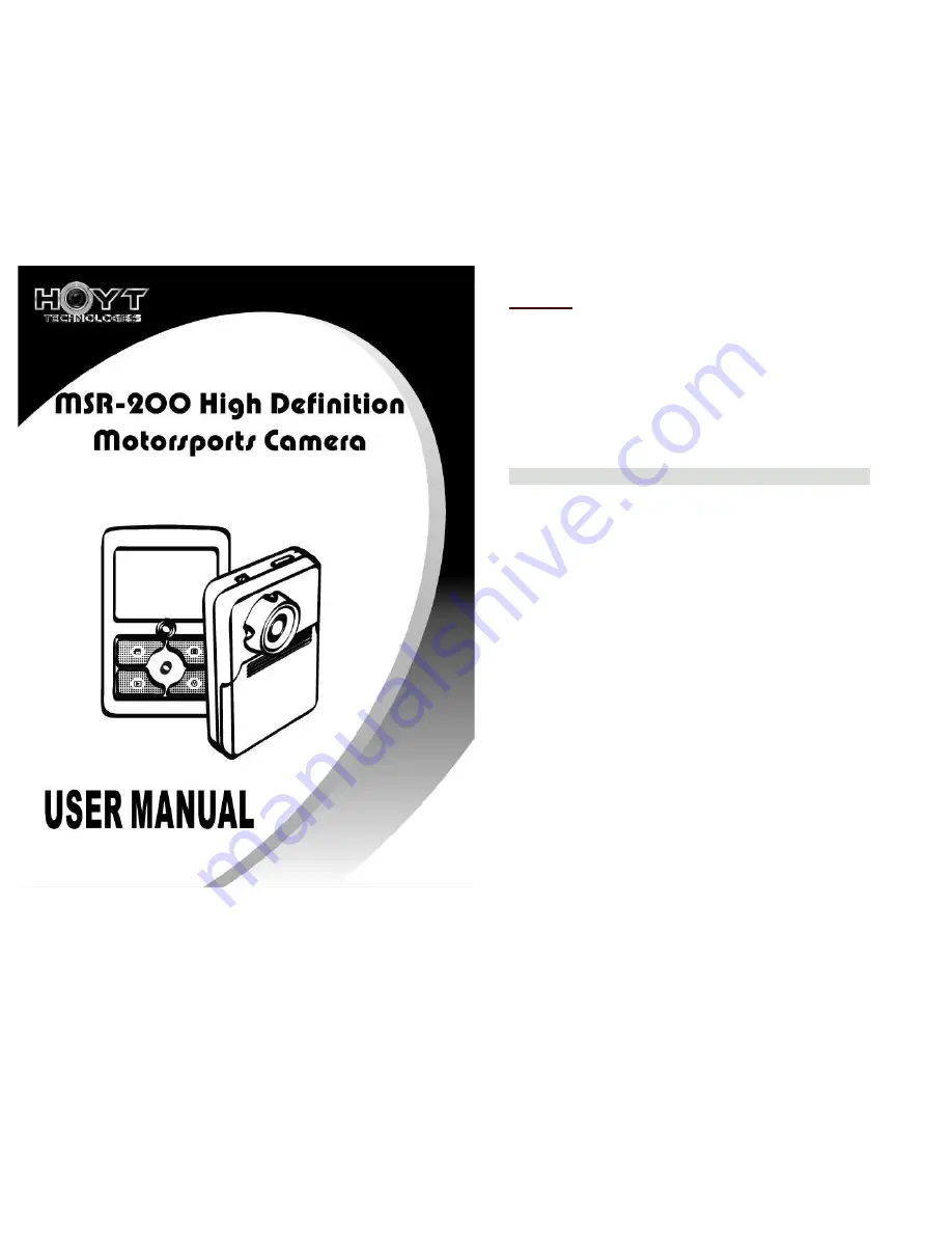 Hoyt MSR-200 User Manual Download Page 1