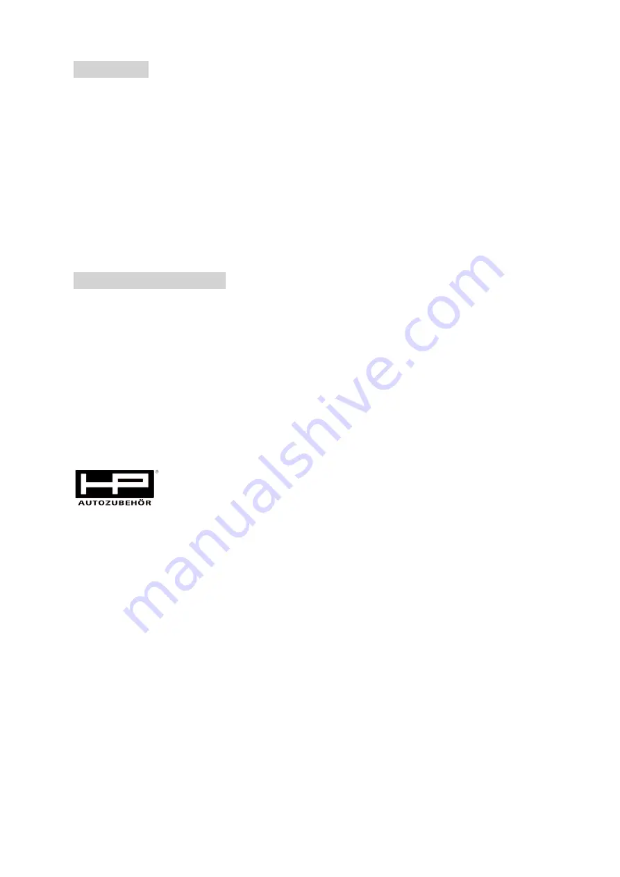 HP Autozubehor HP20032 Instruction Manual Download Page 10