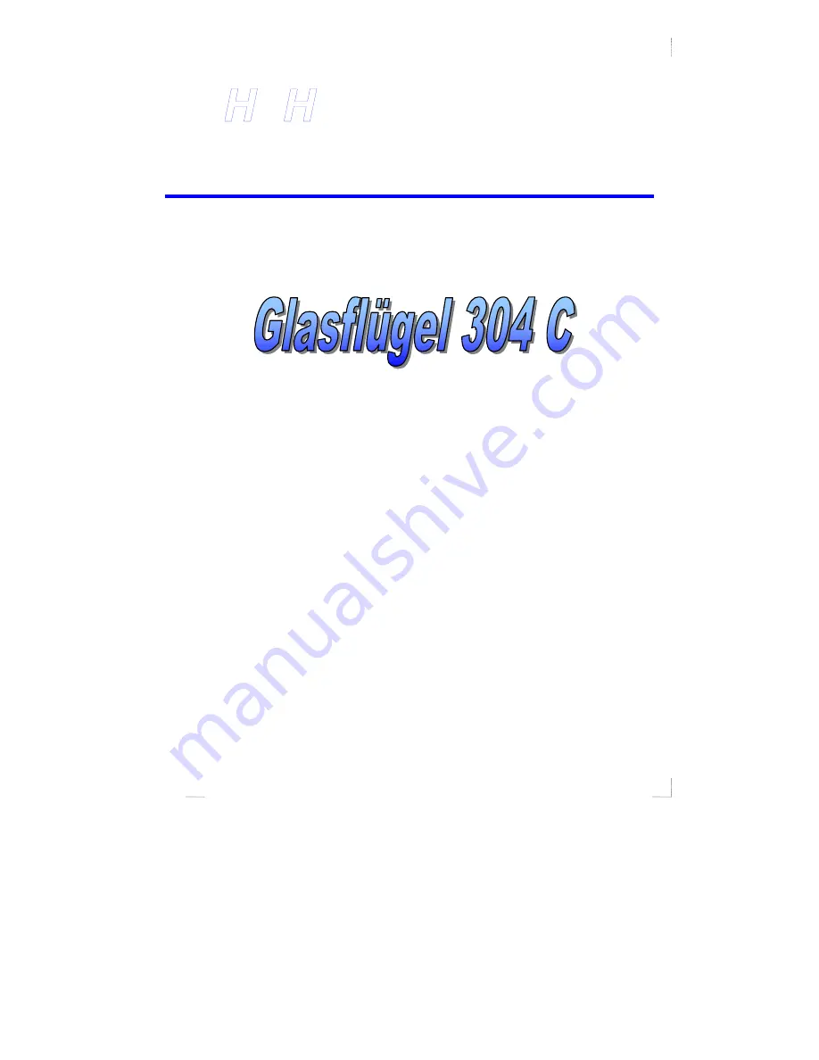 HPH Glasflugel 304 C Flight Manual Download Page 1