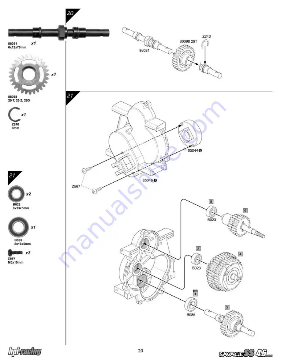 HPI Racing 105944 Instruction Manual Download Page 20