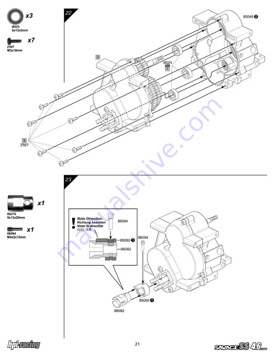 HPI Racing 105944 Instruction Manual Download Page 21