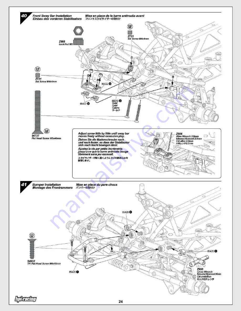 HPI Racing Baja 5SC SS Instruction Manual Download Page 25