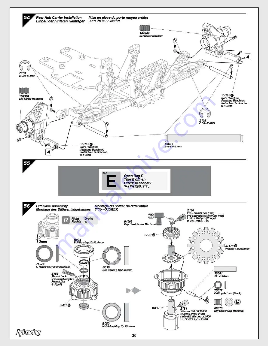 HPI Racing Baja 5SC SS Instruction Manual Download Page 31