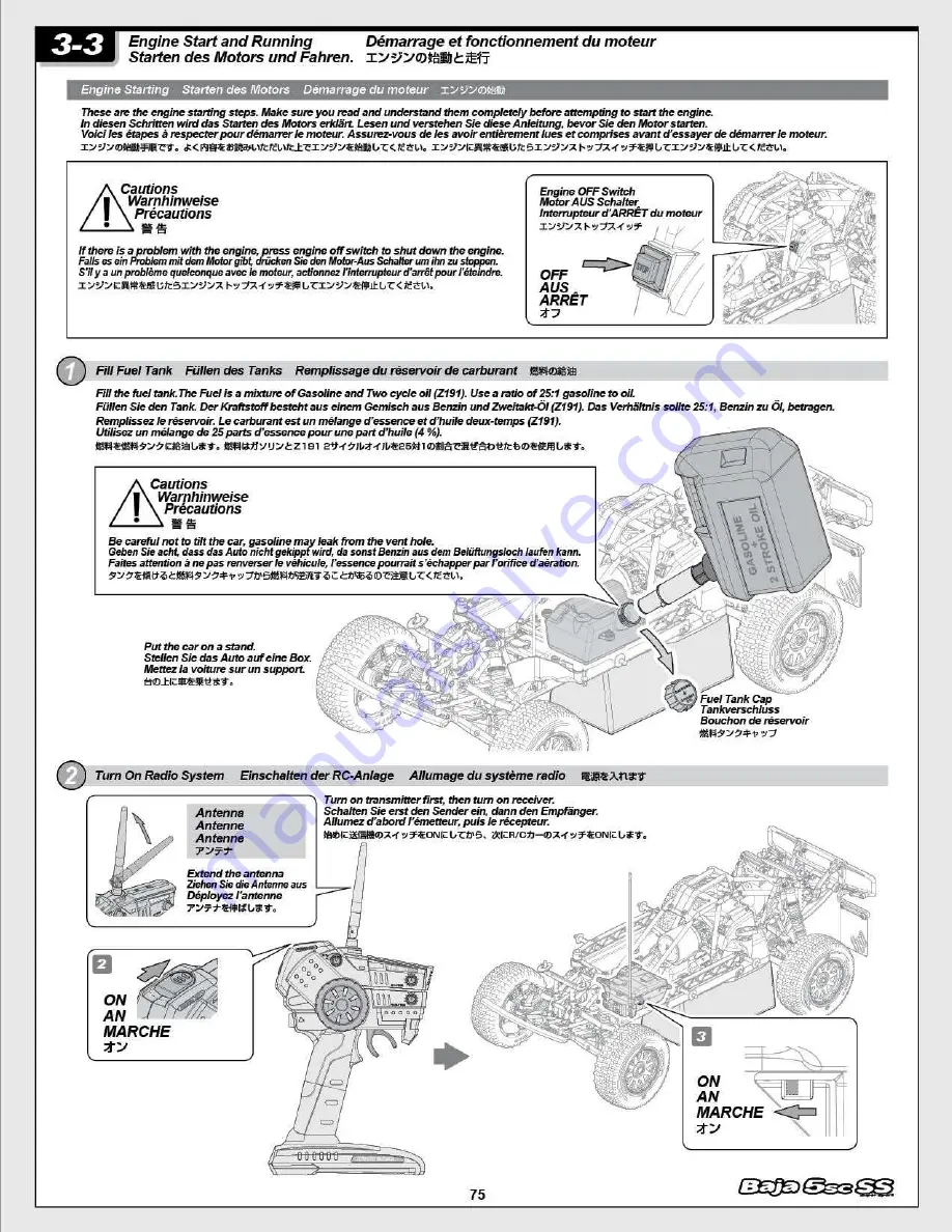 HPI Racing Baja 5SC SS Instruction Manual Download Page 76