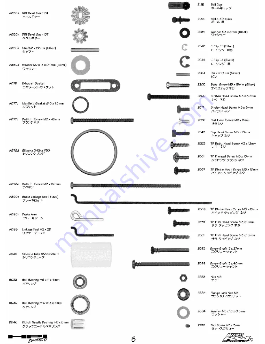 HPI Racing Nitro RS4 Instruction Manual Download Page 5