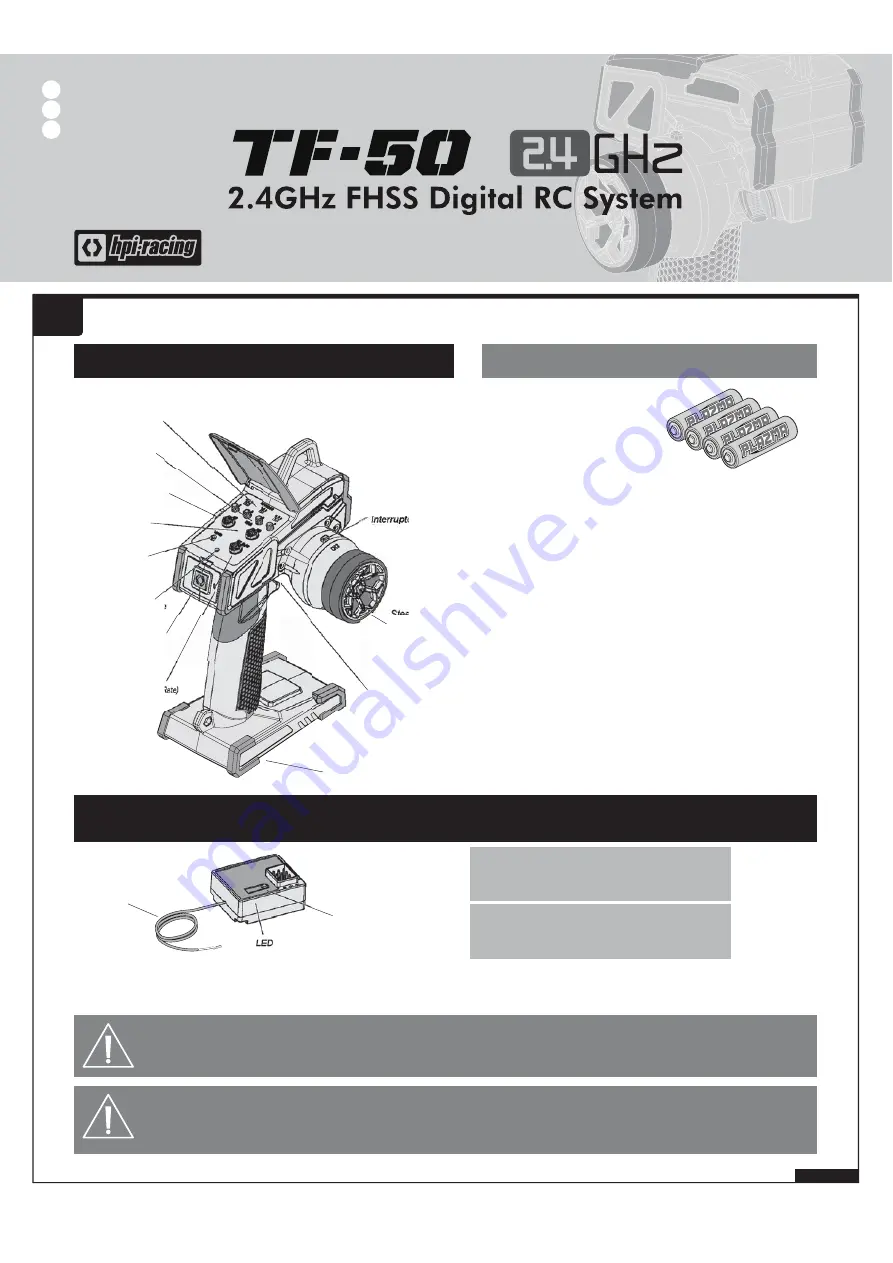 HPI Racing TF-50 Instruction Download Page 1