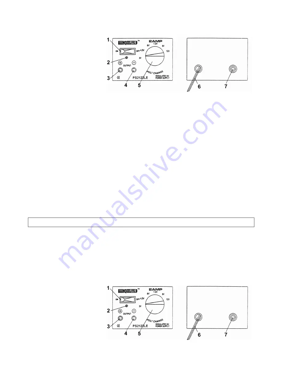 HQ Power PS2122LE Quick Start Manual Download Page 3