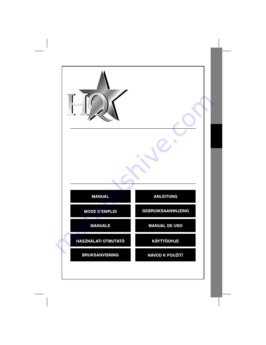 HQ HQ-UBT-3400 Manual Download Page 13