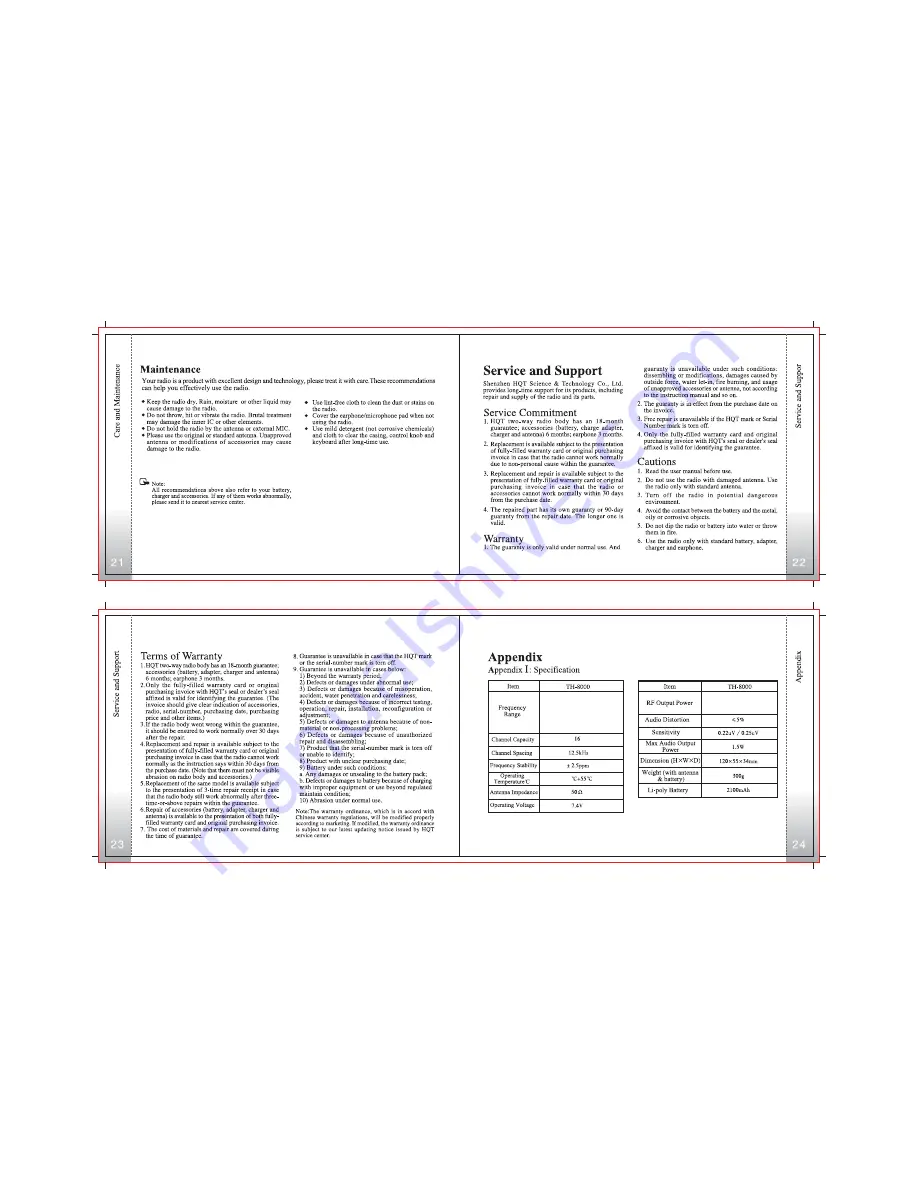 HQT TH-8000 User Manual Download Page 8