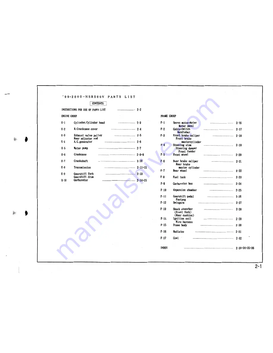 HRC 2000-NSR500V Скачать руководство пользователя страница 65