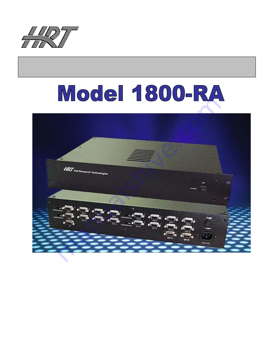 HRT 1800-RA User Manual Download Page 1