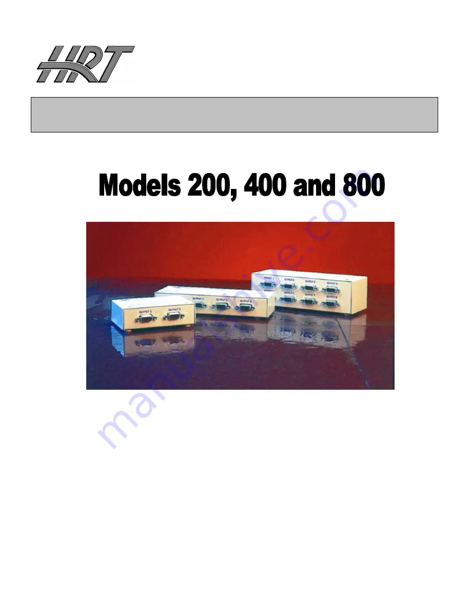 HRT 200 User Manual Download Page 1