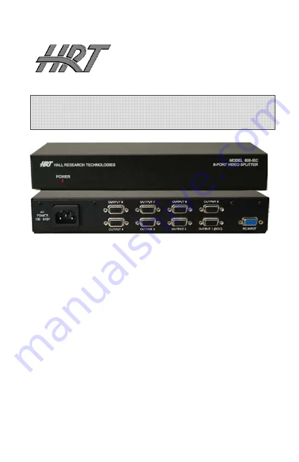 HRT 800-IEC User Manual Download Page 1