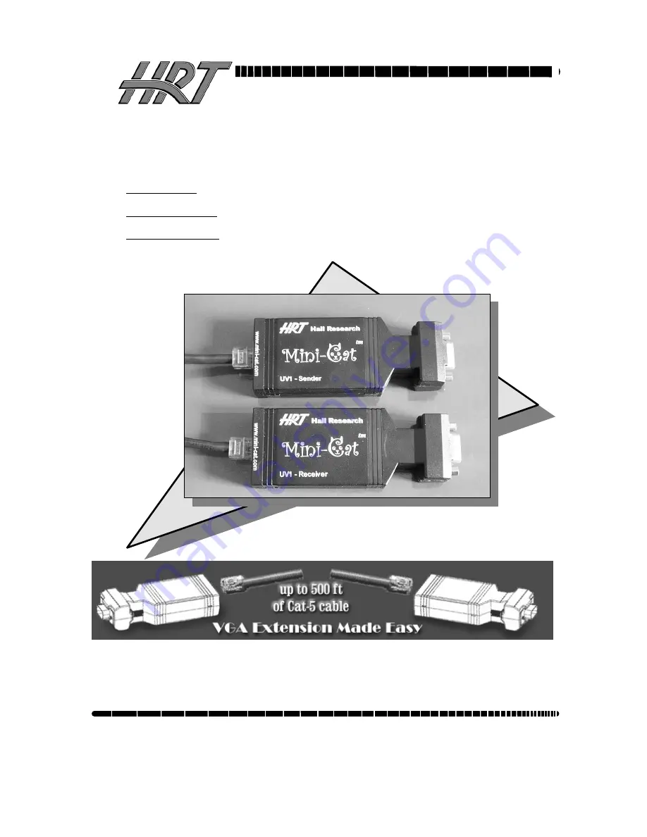 HRT Mini-Cat UV-1 Скачать руководство пользователя страница 1