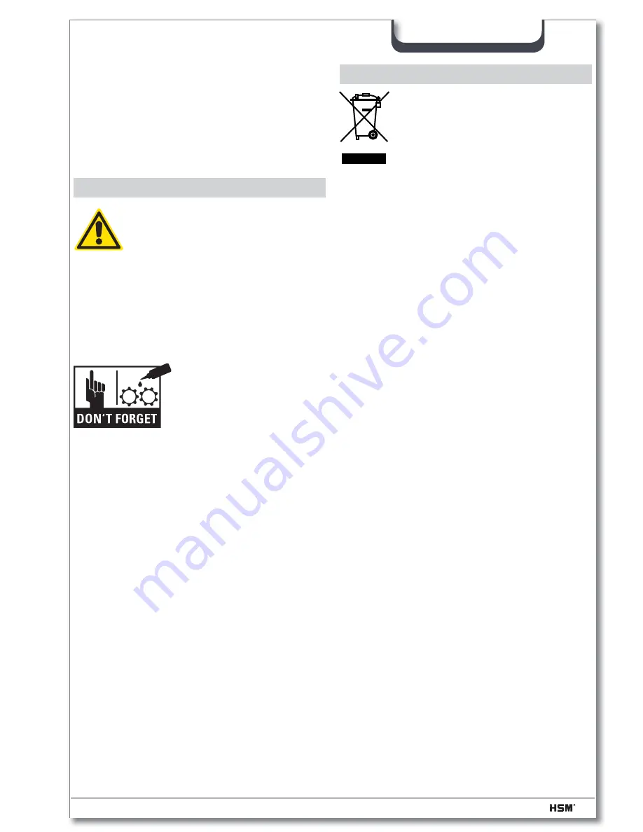 HSM 125.2 Operating Instructions Manual Download Page 25