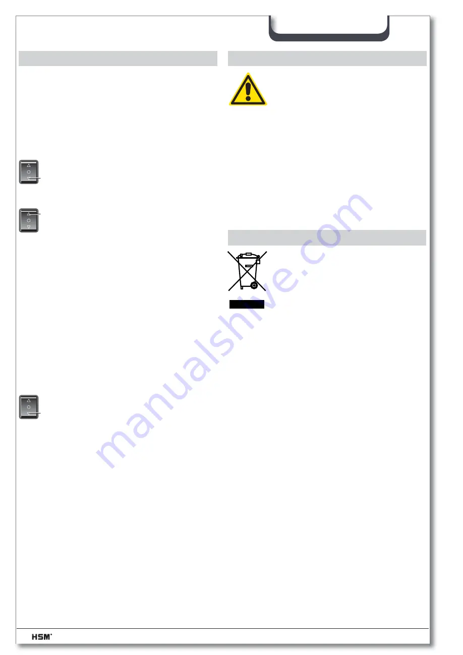 HSM classic 70.2 Operating Instruction Download Page 31