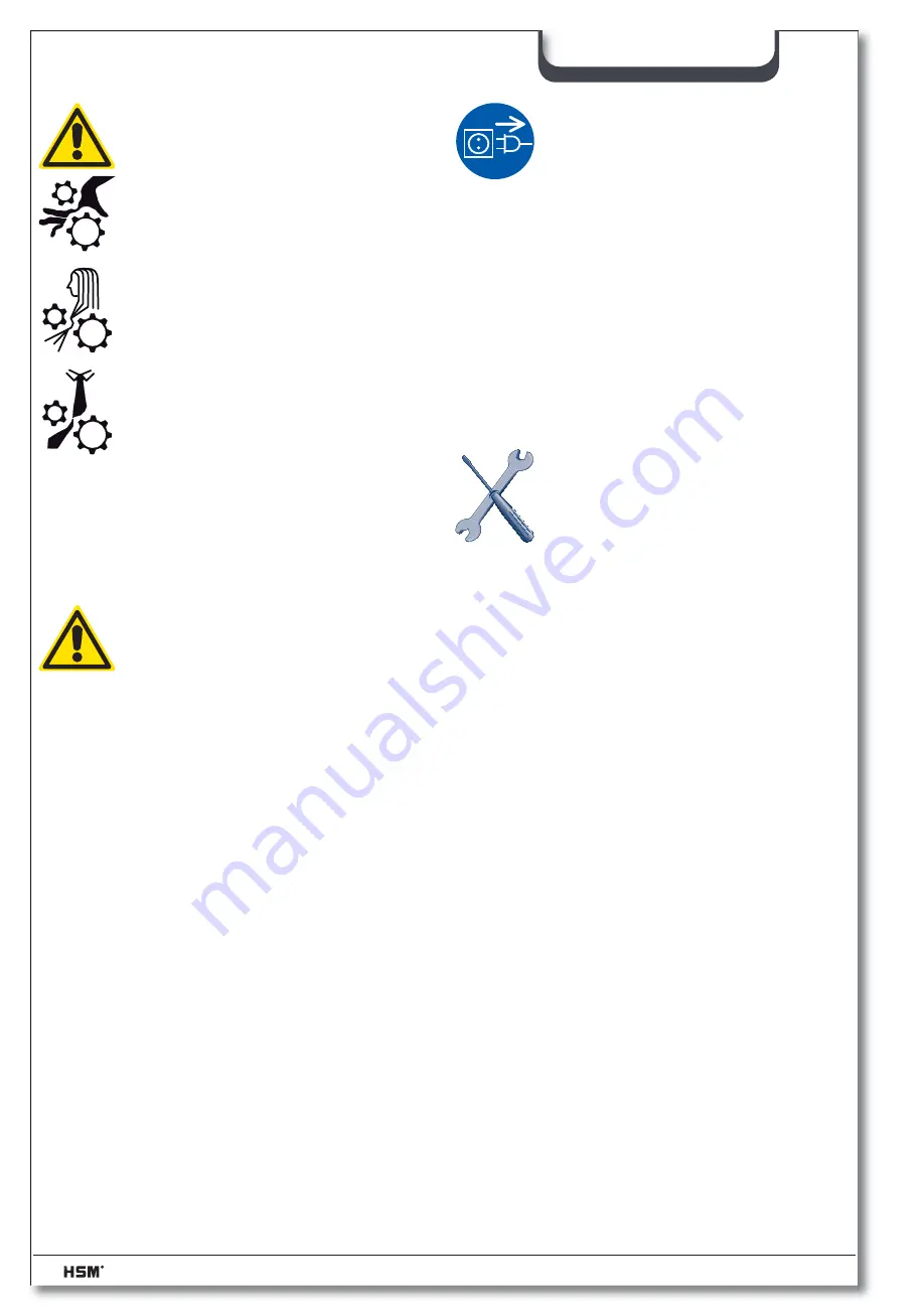 HSM HSM1781 Operating Instructions Manual Download Page 21