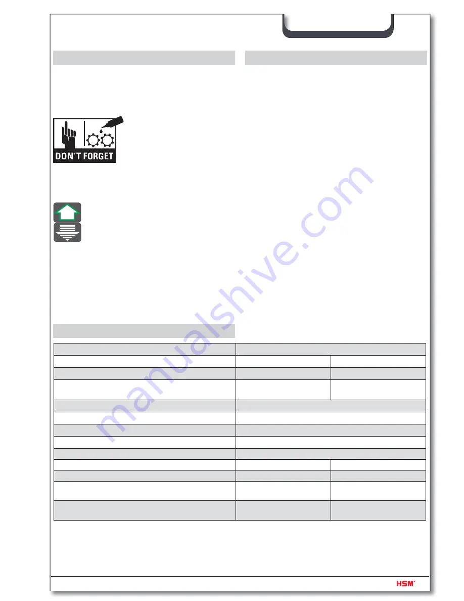 HSM Powerline 450.2 Operating Instructions Manual Download Page 67