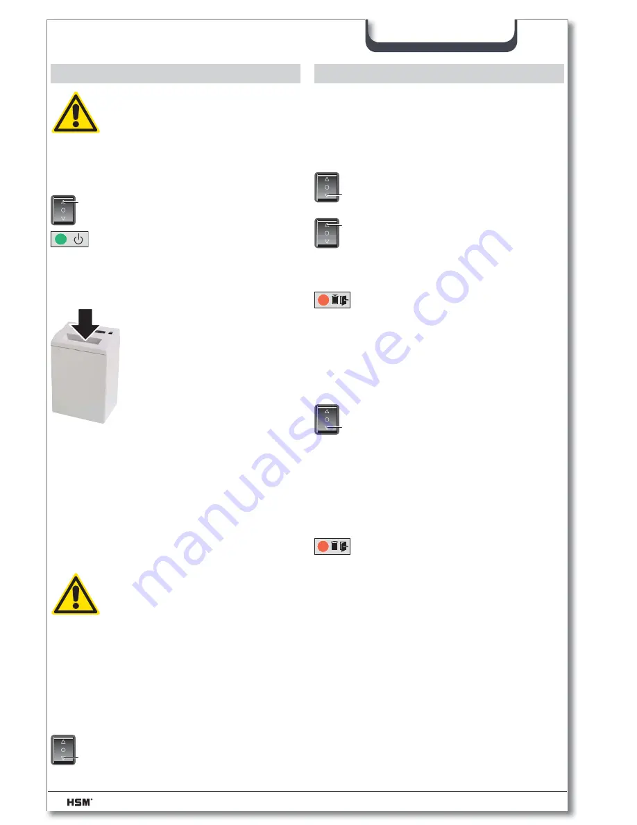 HSM Primo 2600 Operating Instructions Manual Download Page 42